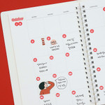 Usage example - Indigo 31 days paper circle sticker