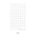 White - Indigo 31 days paper circle sticker