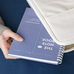 Pale Iris - ICONIC Vertically half divided wire bound A5 grid notebook