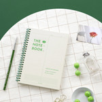 Ivory - ICONIC Vertically half divided wire bound A5 grid notebook