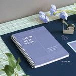 16 Pale iris - ICONIC Vertically half divided wire bound A5 grid notebook