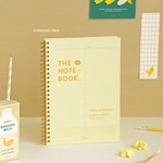 14 Banana milk - ICONIC Vertically half divided wire bound A5 grid notebook