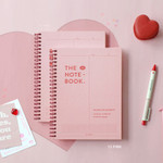 15 Pink - ICONIC Vertically half divided wire bound A5 grid notebook