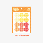 Freesia - Wanna This Round check 20 mm deco sticker set of 3 sheets