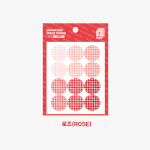 Rose - Wanna This Round check 20 mm deco sticker set of 3 sheets