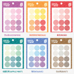 Wanna This Round check 20 mm deco sticker set of 3 sheets
