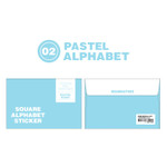 02 Pastel Alphabet - Wanna This Square Alphabet Number Paper Sticker Set