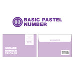 03 Basic Number - Wanna This Square Alphabet Number Paper Sticker Set