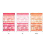 03 Basic Number - Wanna This Square Alphabet Number Paper Sticker Set