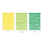 01 Basic Alphabet - Wanna This Square Alphabet Number Paper Sticker Set