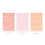 02 Pastel Alphabet - Wanna This Square Alphabet Number Paper Sticker Set