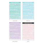 02 Pastel Alphabet - Wanna This Square Alphabet Number Paper Sticker Set