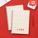 Lined Red - Indigo Basic B5 sprial binding lined notebook