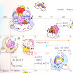 Usage example - BT21 Dream baby clear sticker flake pack
