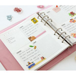 Usage example - Jam Studio Weekly planner wide A6 6 ring paper refill set