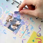 Usage example - ICONIC Confetti glitter hologram removable sticker pack
