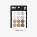 Dust - Round clear 20mm sticker set of 3 sheets