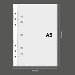 Sheet size -  Second Mansion A5 6 Holes Sticker Storage Sheet Refills Sheet size -  Second Mansion A5 6 Holes Sticker Storage Sheet Refills