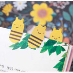 Smile sticky memo notes bookmark tabs - bee