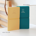 Milky yellow and Blue green - 2022 Be Happy for Little Things Slim Dated Weekly Diary