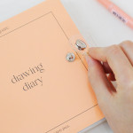 Snap button - 2NUL Square Drawing Dateless Weekly Diary Journal Ver2