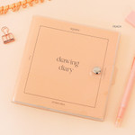 Peach - 2NUL Square Drawing Dateless Weekly Diary Journal Ver2
