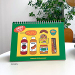 Green - Design Comma-B 2022 Standing A5 Dated Monthly Desk Planner