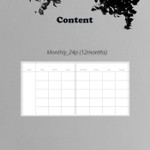 Monthly plan - DESIGN GOMGOM Monogram Square Dateless Weekly Diary Journal