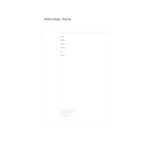 Personal data - Indigo A Step 6 Months Dateless Weekly Diary Journal