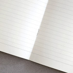 Opens flat - Indigo Storage A5 Saddle Stitching Lined Notebook