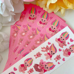 FlyFlyUnicorn Troll Gom Chungi Glitter Paper Sticker 