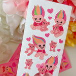 FlyFlyUnicorn Troll Gom Chungi Glitter Paper Sticker 