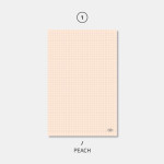Peach - Second Mansion Basic A5 Grid Memo Writing Notepad