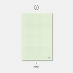 Mint - Second Mansion Basic A5 Grid Memo Writing Notepad
