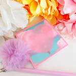 FlyFlyUnicorn Pink Heart Balloon Writing Notepad