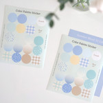 Summer Mood Color Palette Removable Paper Stickers