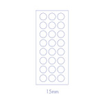 15mm - Paperian Pigment Circle Clear Removable Sticker Pack