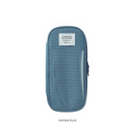Vintage blue - Table Talk Archive Double Zippers Pencil Case