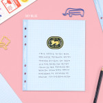 Skyblue - Second Mansion Color Grid 6-ring A6 notebook Paper Refills