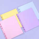Second Mansion Color Grid 6-ring A6 notebook Paper Refills