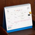 Usage example - Indigo 22-23 18 Months Desk Standing Calendar