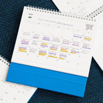 Usage example - Indigo 22-23 18 Months Desk Standing Calendar