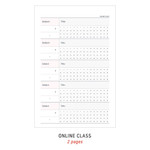 Online class - Better Day 4 Months Small Undated Study Planner
