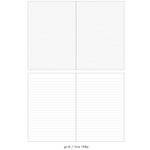 Grid / Lined page - Wavydays Large Grid Lined Notebook