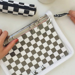 White - Second Mansion Checker Board 6-ring A5 Grid Notebook Set