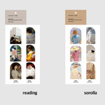 Reading, sorolla - Classic Famous Painting Mood Stickers
