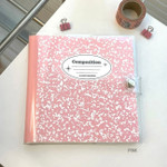 Pink - Composition Snap Square Undated Weekly Diary