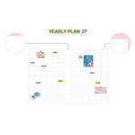 Yearly plan - Retro 6-Ring A5 Zippered Dateless Diary