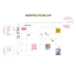 Monthly plan - Retro 6-Ring A5 Zippered Dateless Diary