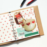 Example of use - Jam studio Fruit Pattern 6-ring Wide A6 Paper Refills Set